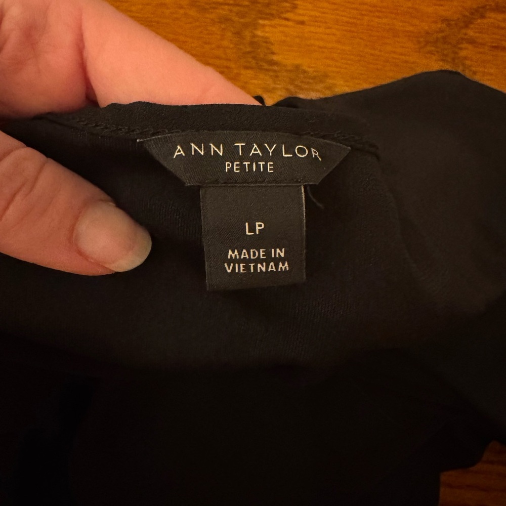 Ann Taylor Petite Black Blouse